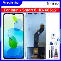 Ansimba Original IPS LCD สำหรับ Infinix Smart 6จอแสดงผล HD หน้าจอสัมผัสเครื่องอ่านพิกัดแทนการประกอบสำหรับ Infinix Smart 6จอ HD X6512แสดงผล