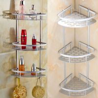 ❂◙▽ 2/3 Layers Triangular Corner Organize Rack Shelves Basket Hanger Shampoo Organizer Shower Bathroom Shelf Kitchen Aluminum