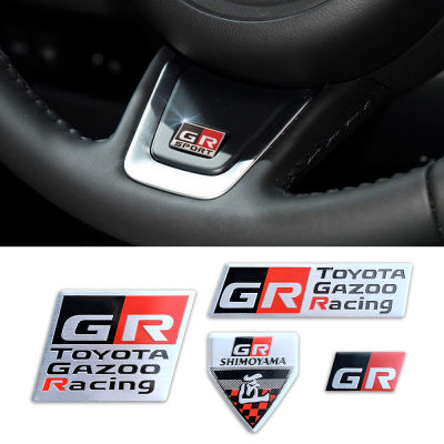 GR Sport Gazoo Racing รถพวงมาลัย Center โลโก้สัญลักษณ์ติดฉลากสติกเกอร์สำหรับ Toyota RZ RC RS Corolla Rav4 Auris Yaris Prius C-HR RAV4 Avensis Prado Prius Auto Camry