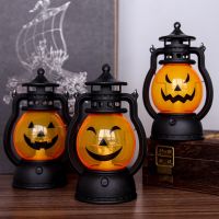 Halloween Decoration Oil Lamp Prop Pumpkin Skull LED Pony Lantern Creative Holiday Bar Party Light Bar Party Atmosphere Props