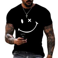 2022 Mens Hop Smiley Print Crew Neck T Shirt