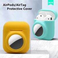 ✿ↂ ทนทาน 2 in 1 ซิลิโคนอ่อนนุ่มสำหรับ Apple AirTag สำหรับ AirPods หูฟังป้องกันการสูญเสียอุปกรณ์เสริมผิวฝาครอบป้องกัน