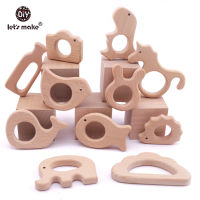 LetS Make 20Pc Wooden Teether For Baby Newborn Gift Beach Wood Teething Toys Pendant Crib Mobile Rattle Wooden Baby Teether