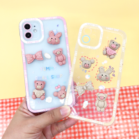 เคส i7+ i13 i13 Pro i13 Pro Max  เคสมือถือนิ่มใสกันกล้อง ซิลิโคน TPU ติดการ์ตูนน่ารัก