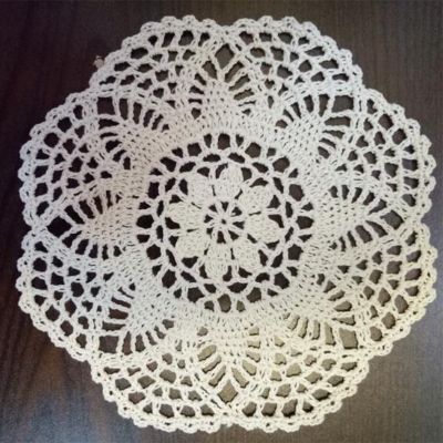【CW】✎☎  Round Cotton Placemat Cup Coaster Mug Dining Table Crochet Doily