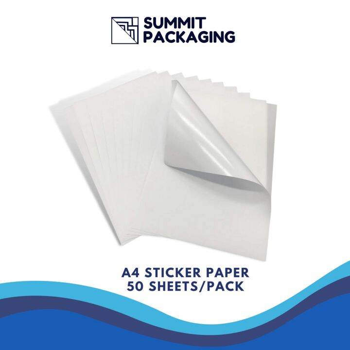 STICKER PAPER A4 (50PCS/PACK) Lazada PH