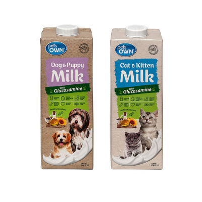 Pets Own (เพ็ทส์ โอน) แบบกล่อง นมพร้อมดื่ม ปราสจากแลคโตส สำหรับลูกสุนัขหรือลูกแมว