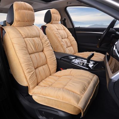 Plush Car Seat ครอบคลุม Universal Winter Warm Cotton Seat Cushion Pad Mat Protector รถยนต์ภายในครอบคลุม Auto Accessories