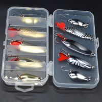 10PCS/Set Lure Bait Metal Spinner Lure Spoon Set Sequin Accessories Fake Bait Bionic Hard Bait Fishing Tackle Hard Bait Accessories