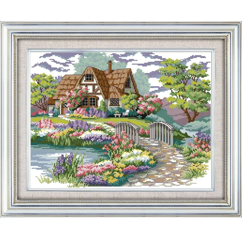 ◇ Joy Sunday Embroidery The home of love Patterns Printed on Canvas 14CT  11CT Cross Stitch kits Needlework Sets