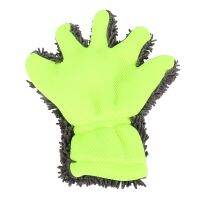 Car five fingers chenille coral cleaning car cleaning tool soft cleaning gloves