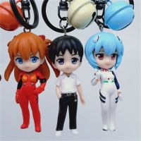 NJD2227ตุ๊กตาแอคชั่น PVC อะนิเมะญี่ปุ่นแหวนพวงกุญแจกุญแจโชคุกัง Rei Ayanami พวงกุญแจรูป Evangelion Nagisa Kaworu ที่ใส่กุญแจฟิกเกอร์ Asuka