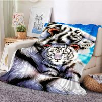 T Tiger Animal Blanket Sofa Car Bed Soft Warm Office Nap Air Conditioning y2