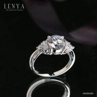 Lenya Jewelry  แหวนเพชร DiamondLike เพชรเม็ดใหญ่ขนาด 2 กะรัต ดีไซน์มีระดับ หรูหราอลังการ เข้ากันกับทุกสไตล์การแต่งตัว