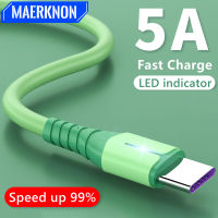 5A USB Jenis C Kabel นำ Cepat Mengecas Mikro USB ข้อมูล Kabel Efon Pengecas untuk Samsung Xiaomi Caj Cabel USB C Kabel