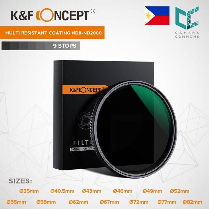 K&F Concept Variable Neutral Density ND8-ND2000 ND Filter for Camera ...