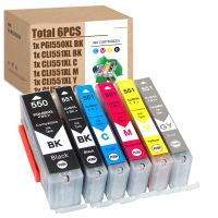 For Canon Ink Cartridges PGI-550Bk CLI-551BK CLI-551C CLI-551M CLI-551Y CLI-551GY PIXMA iP8750 MG6350 MG7150 MG7550 MX925