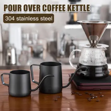 304 Stainless Steel Tef Lon White Long Spout Pour Over Coffee