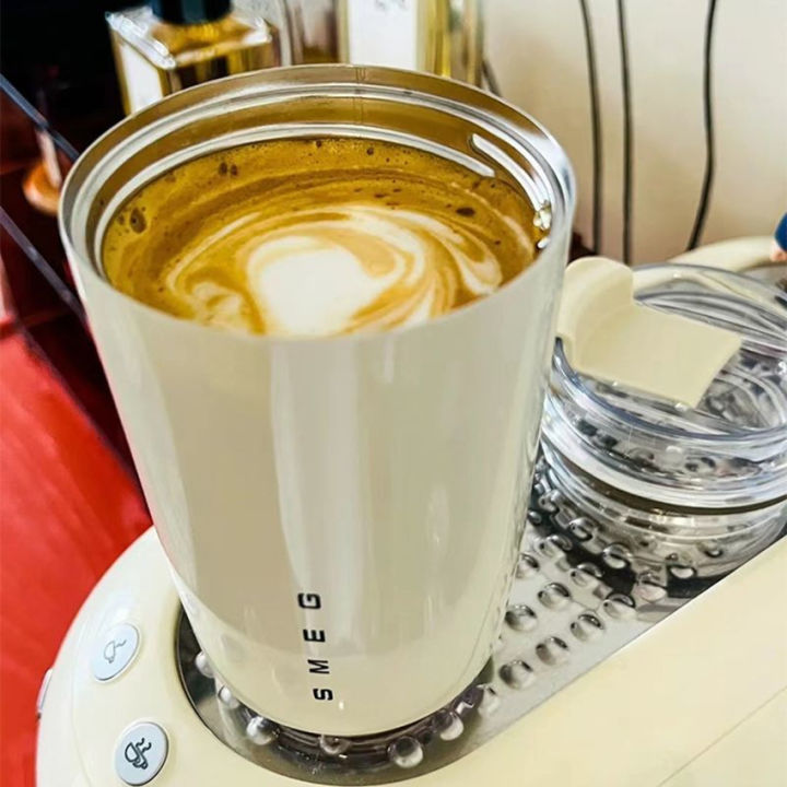 ถ้วยเก็บความร้อนแบบวินเทจแก้วประกอบแก้วกาแฟถ้วยน้ำรถแบบพกพาที่สวยงาม