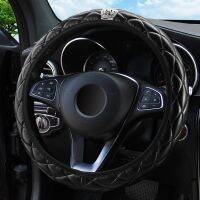 【CW】♦ↂ  Car Steering Covers Decoration Leather Anti-slip Road SUV Accessories Interior