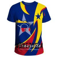 （Hot selling adult and child sizes in 2023）Venezuela Halloween Exclusive T-shirt Venezuela Flag Oversized Short Sleeve Casual Fashion Streetwear Tops（Contact Laitu Customization）