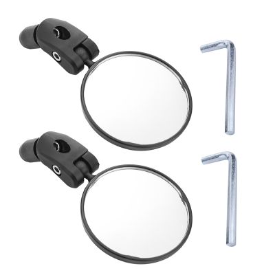 Bike Mirror,Bicycle Cycling Rear View Mirrors,Safe Rearview Mirror, Adjustable Handlebar Mounted Plastic Convex Mirror