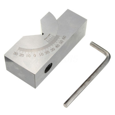 75x25x32mm Precision Mini Adjustable Angle V Block Milling 0 Degree To 60 Degree