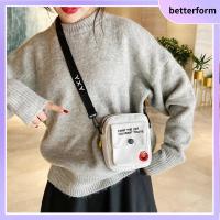 BETTERFORM ผ้าใบแคนวาส กระเป๋าสะพายไหล่เดียว ลำลองแบบสบายๆ ซิปมีซิป กระเป๋า Crossbody แฟชั่นสำหรับผู้หญิง นักเรียนหญิง กระเป๋าใส่โทรศัพท์ สำหรับผู้หญิง