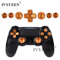 IVYUEEN Gold สำหรับ Dualshock 4 PS4 DS4 Pro Slim Controller อลูมิเนียมโลหะ og Sticks Thumbsticks ปุ่มการกระทำ Mod Kit