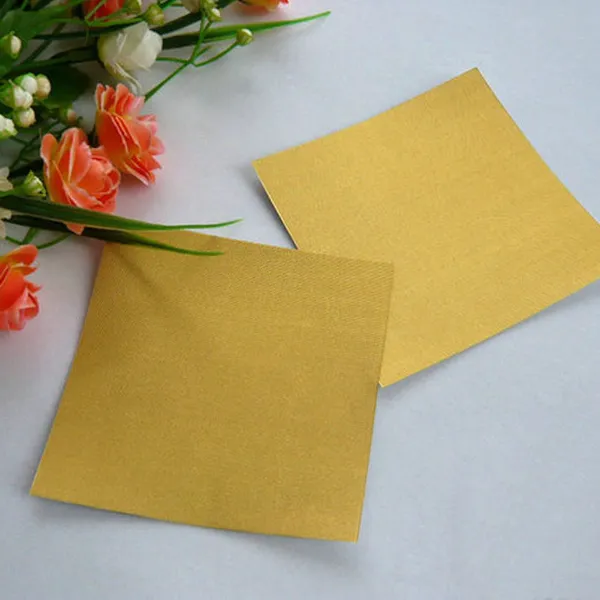 Elandy 100PCS 10×10CM Gold Embossing Aluminum Foil- Square Sweets Candy  Chocolate Lolly Paper Aluminum Foil Wrappers