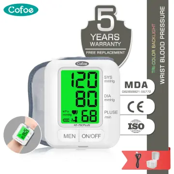 Digital Wrist Blood Pressure Monitor with Adjustable Cuff and - Temu