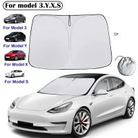 Car Windshield Sun Shade Covers Visors Auto Front Window Sunscreen Parasol Coche for Tesla Model 3 Y S X Sunshade Accessori D0H0 Sunshades