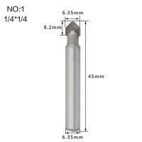 【❂Hot On Sale❂】 natuidao13965 ดอกเราเตอร์เกรดอุตสาหกรรมก้าน1/2 "1/4" 1ชิ้นสำหรับไม้90องศา V แบบเครื่องตัดเจาะรูเครื่องมืองานไม้ทังสเตน