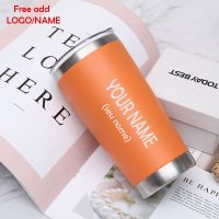 Custom Logo Thermal Mug Beer Cups Stainless Steel Thermos For Car Tea Coffee Water Bottle Vacuum Insulated Leakproof With Lids