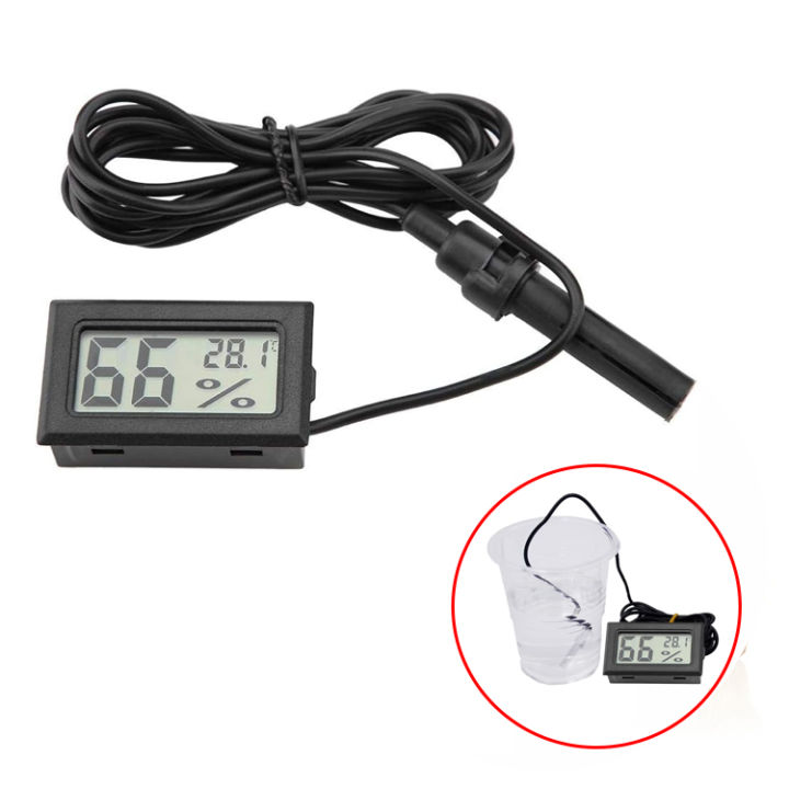 Temperature Humidity Meter Reptile Thermometer Hygrometer Embedded