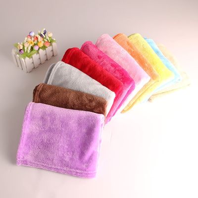 【CW】✣  70x50cm Fleece Blanket for Baby Swaddling Small Throw Rug Cover Sheets Warm
