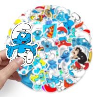 52Pcs Cartoon Smurf Stickers Cute Game Figure Phone Wall Decoration Sticker Repeat Paste Kid Toy Birthday Gift Stickers