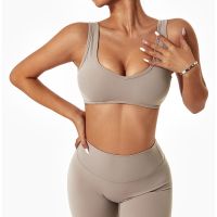 【CW】 Athletic Top Gym Crop Anti-sweat Push Up Workout Bras