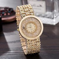 ⌚ นาฬิกาแฟชั่น⌚ New fashion lady ring ball wrist watch quartz watch simple atmospheric steel and women