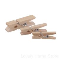 100pcs 3.0*0.4cm Mini Natural Wooden Clothe Clip Photo Paper Peg Clothespin Wood Craft Clips