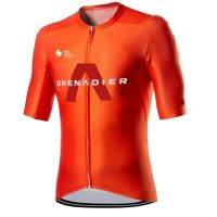 2021 INEOS Grenadier ทีมสีส้มผู้ชายเท่านั้นขี่จักรยานย์แขนสั้นจักรยานเสื้อผ้าด่วนแห้งขี่จักรยาน Ropa C Iclismo