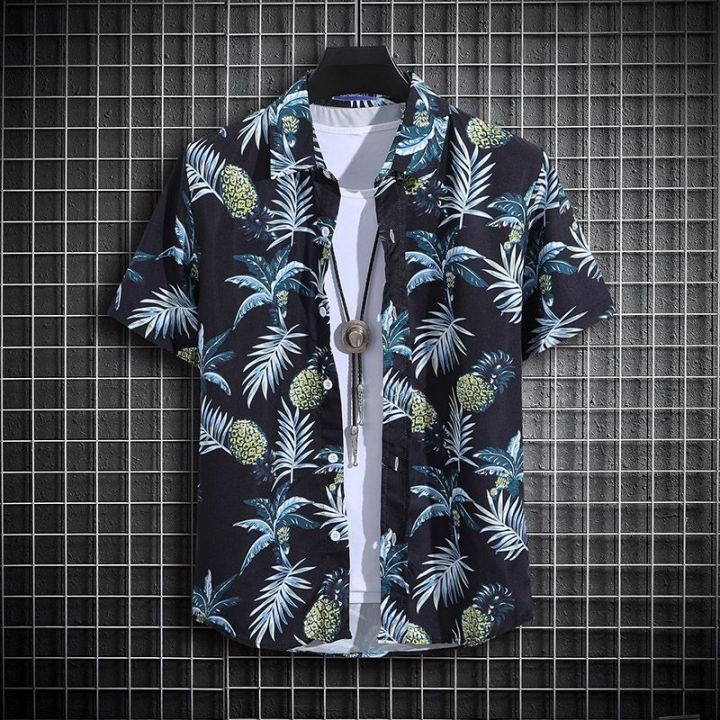 hawaiian-shirt-suits-men-loose-shirt-thai-beach-suit-hainan-sanya-tourism-wind-leisure-shirt