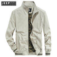 Jeep Spirit 1941แจ็คเก็ตผู้ชาย Estd เสื้อแจ็กเก็ตใส่ทำงานบริสุทธิ์ผ้าฝ้ายหลวมฤดูใบไม้ผลิและฤดูใบไม้ร่วงเสื้อลำลองคอปกตั้งสำหรับผู้ชายวัยกลางคนและวัยรุ่น