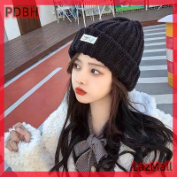 ร้านแฟชั่น PDBH หมวกแก๊ปบินนี่อบอุ่นไหมพรมขนสัตว์สำหรับผู้หญิง,Topi Bonnet เครื่องป้องกันหูโครเชต์สำหรับผู้หญิงนอกบ้าน