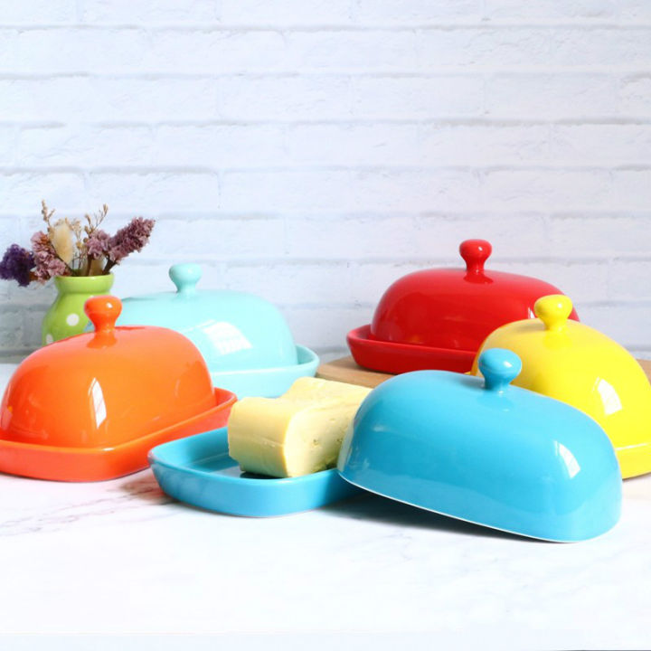 candy-colored-butter-dish-breadbasket-with-lid-kitchen-utensils-porcelain-oiler-butter-box-for-butter-dish-food-keeper-kitchen