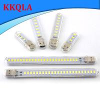 QKKQLA Portable Mini 3/8/24 LED 5V USB DC warm white Lamp Book reading flashlight Night Light lighting for Computer