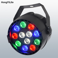 ใหม่ LED PAR 12X3W RGBW STAGE Light FLAT Scenic Lighting ตกแต่งคริสต์มาสอุปกรณ์ DJ โคมไฟดิสโก้คุณภาพสูง DM Control