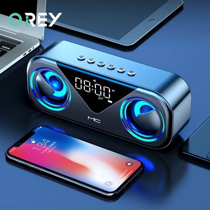 Portable Radio Speakers LED Alarm Clock Subwoofer Home Theater Boombox Sono