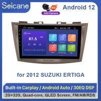 Seicane 9นิ้ว 2.5D QLED หน้าจอสัมผัส Android 12.0 หัวหน้าหน่วยเครื่องเล่นวิทยุสำหรับ 2012 SUZUKI ERTIGA ระบบนำทาง GPS บลูทู ธ ระบบเสียงรถยนต์สนับสนุน Mirror-Link 4G