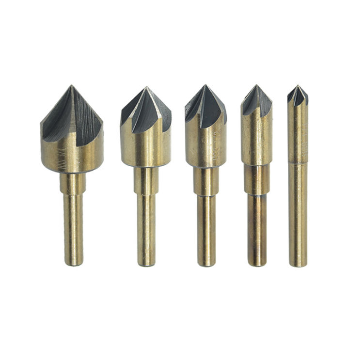 5-pieces-82-degrees-countersink-drill-bit-5-flute-chamfering-cutter-hand-tool-set
